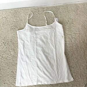 LOFT White Scoop Neck Sleeveless Camisole